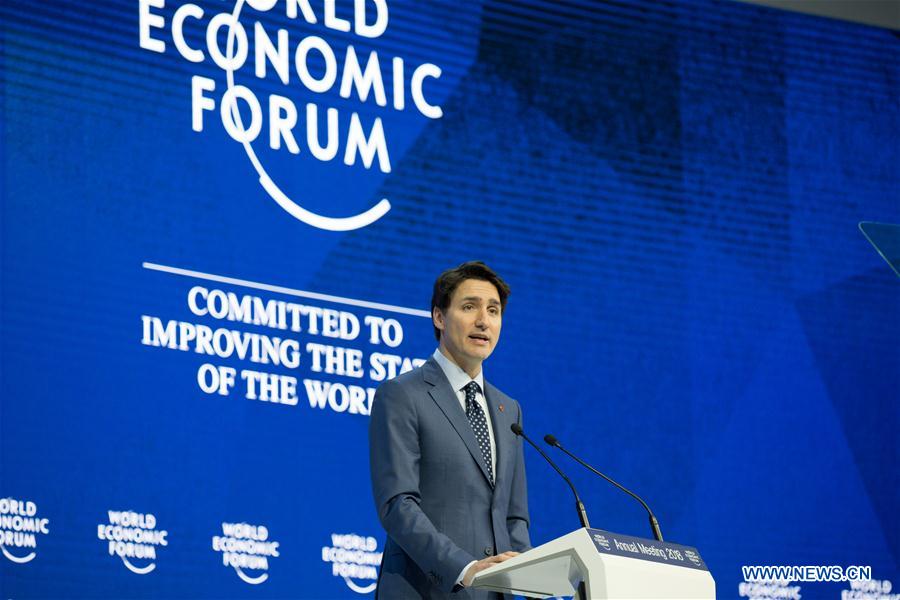 SWITZERLAND-DAVOS-WEF ANNUAL MEETING-CANADA-PM