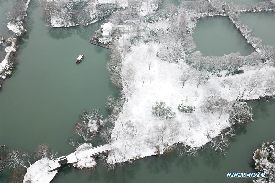 CHINA-HANGZHOU-XIXI WETLAND-SNOWFALL (CN)