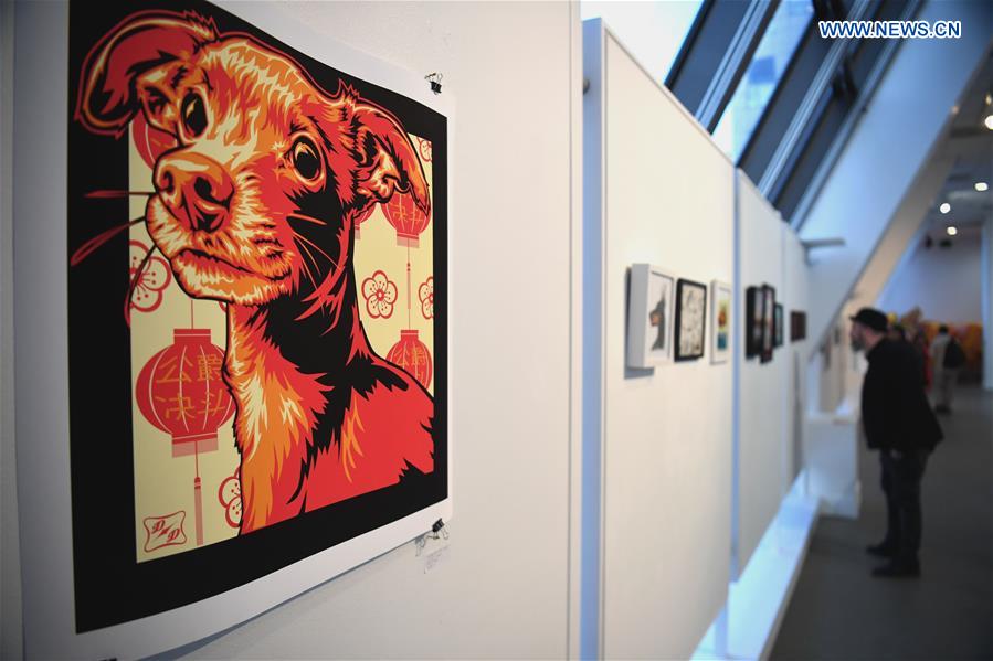 U.S.-SAN FRANCISCO-EXHIBITION-DOG-THEMED ARTWORKS