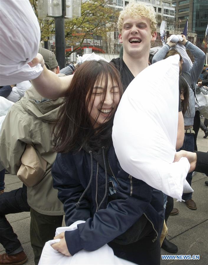 CANADA-VANCOUVER-PILLOW FIGHT