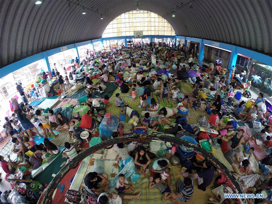 PHILIPPINES-MONSOON-RAIN-EVACUATION CENTER