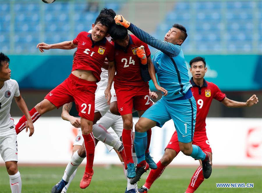 (SP)INDONESIA-BEKASI-ASIAN GAMES-MEN'S FOOTBALL-HONG KONG VS LAOS