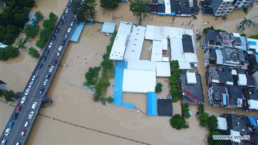 CHINA-GUANGDONG-YANGCHUN-TYPHOON MANGKHUT-FLOOD (CN)