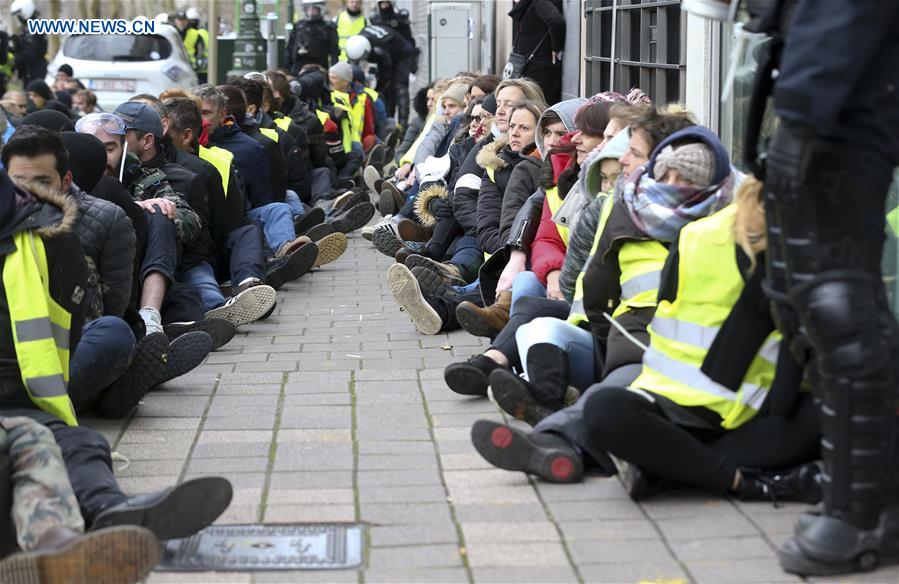 BELGIUM-BRUSSELS-YELLOW VEST-PROTEST