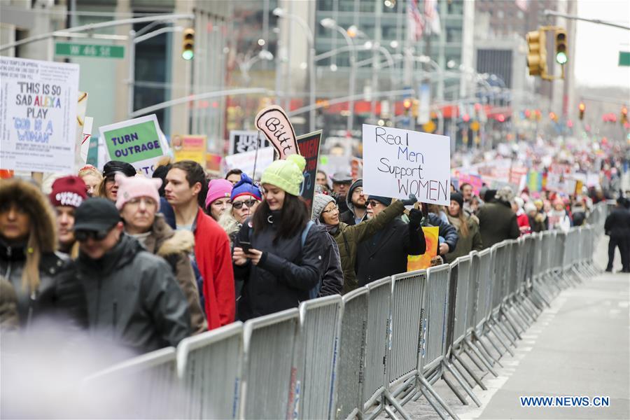 U.S.-NEW YORK-WOMEN'S MARCH