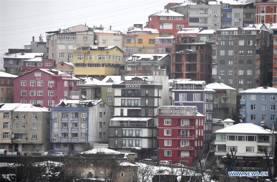 TURKEY-ISTANBUL-SNOW-SCENERY