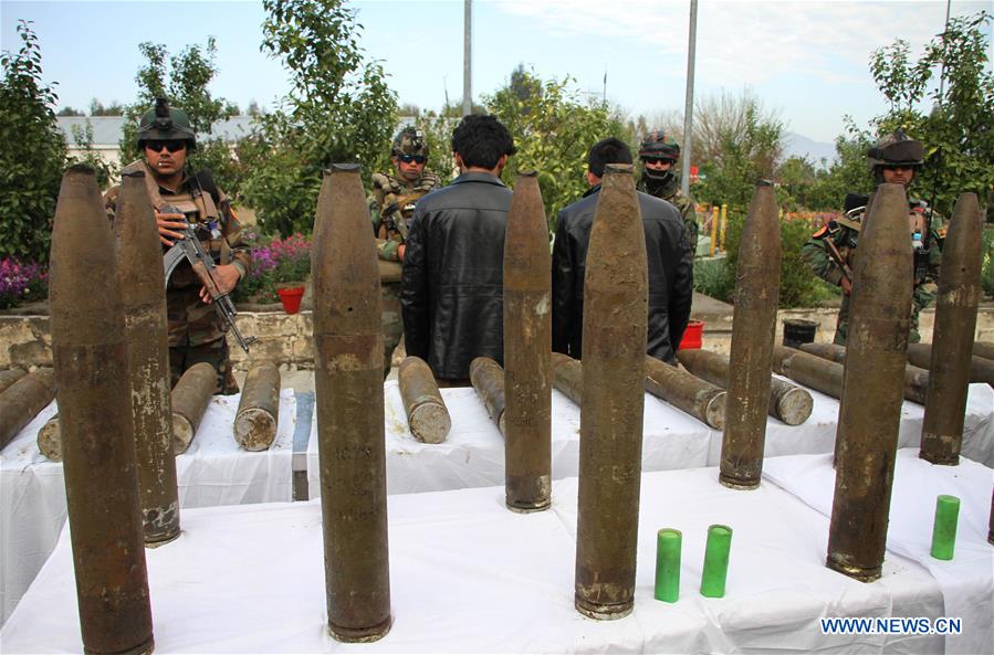 AFGHANISTAN-NANGARHAR-SEIZED ROCKETS