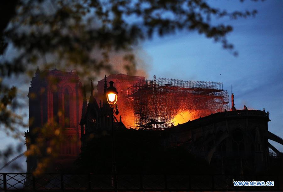 FRANCE-PARIS-NOTRE DAME CATHEDRAL-FIRE