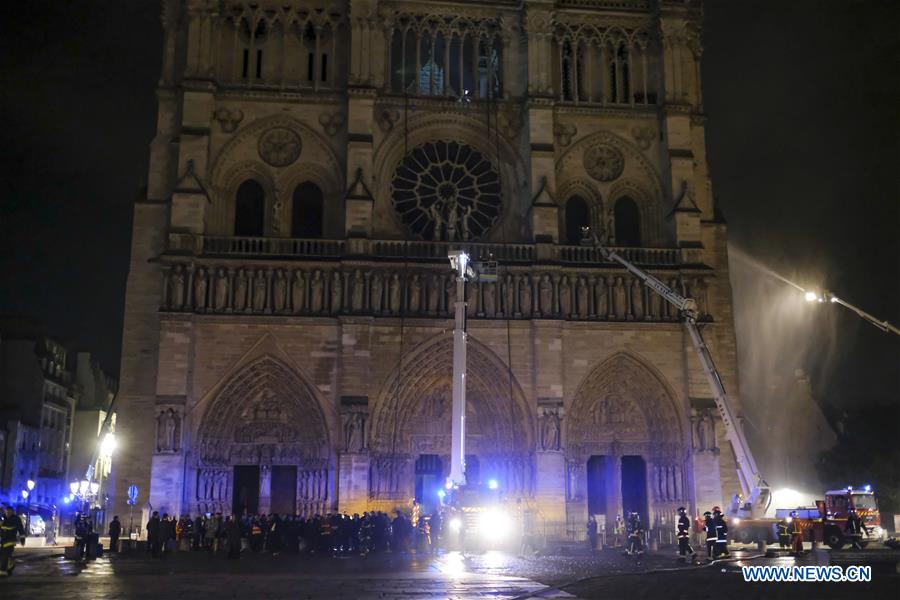 FRANCE-PARIS-NOTRE DAME CATHEDRAL-FIRE