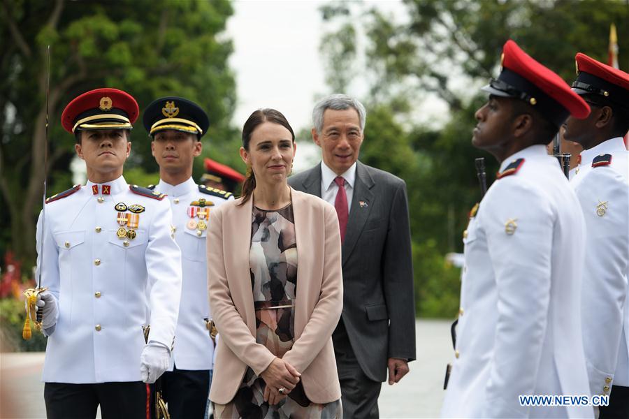 SINGAPORE-POLITICS-NEW ZEALAND-WELCOME CEREMONY