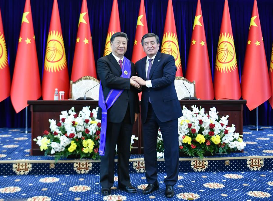 KYRGYZSTAN-BISHKEK-CHINA-XI JINPING-NATIONAL PRIZE