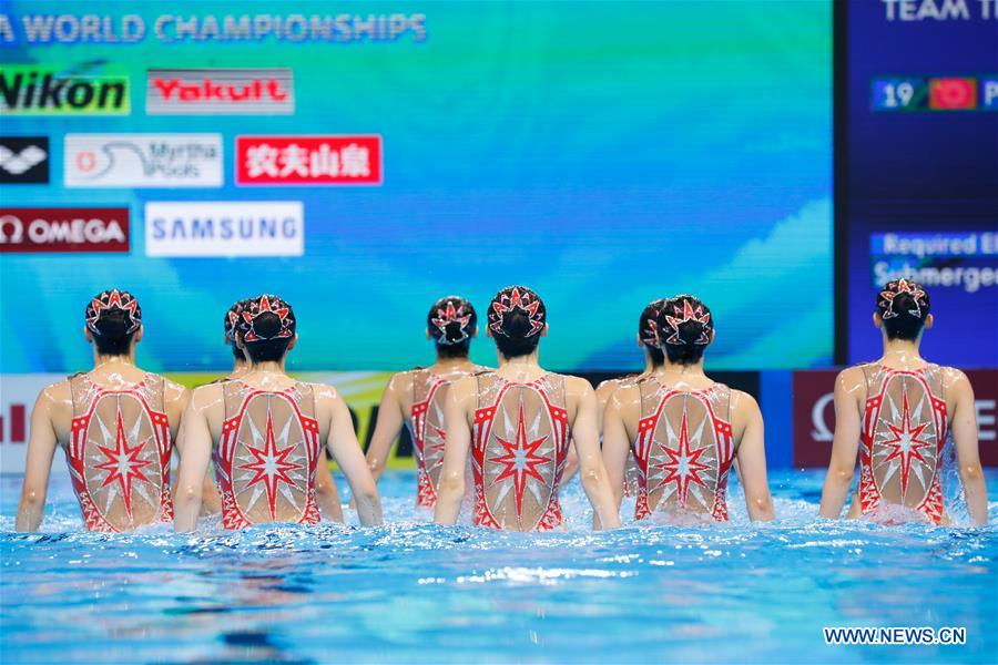 (SP)SOUTH KOREA-GWANGJU-FINA WORLD CHAMPIONSHIPS-ARTISTIC SWIMMING-TEAM  TECHNICAL PRELIMINARY