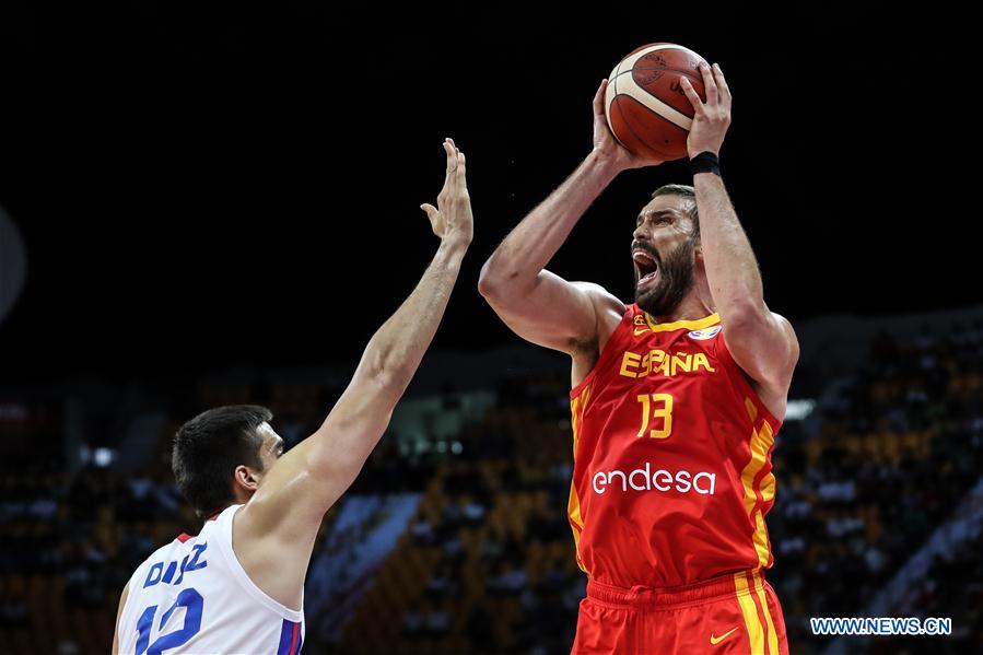 (SP)CHINA-GUANGZHOU-BASKETBALL-FIBA WORLD CUP-GROUP C-SPAIN VS PUERTO RICO