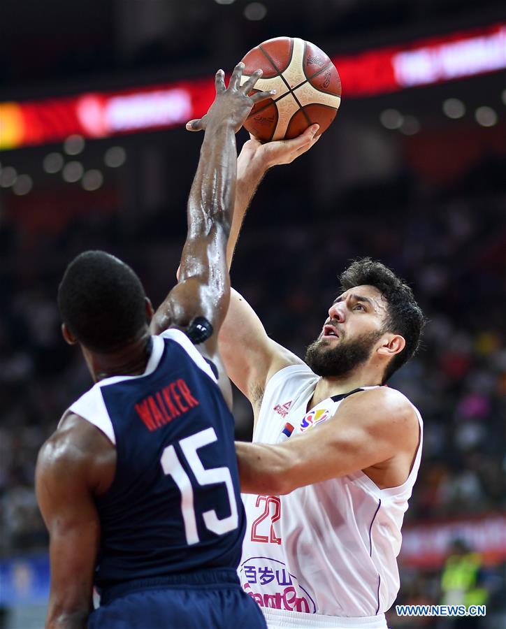 (SP)CHINA-DONGGUAN-BASKETBALL-FIBA WORLD CUP-CLASSIFICAITON GAMES 5-8-THE UNITED STATES VS SERBIA(CN)