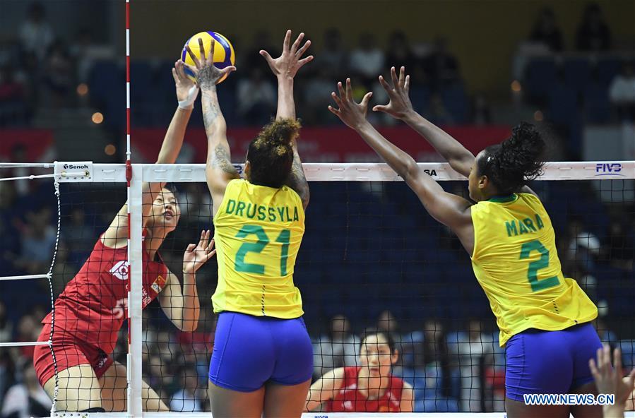 (SP)JAPAN-SAPPORO-VOLLEYBALL-WOMEN'S WORLD CUP-CHN VS BRA 