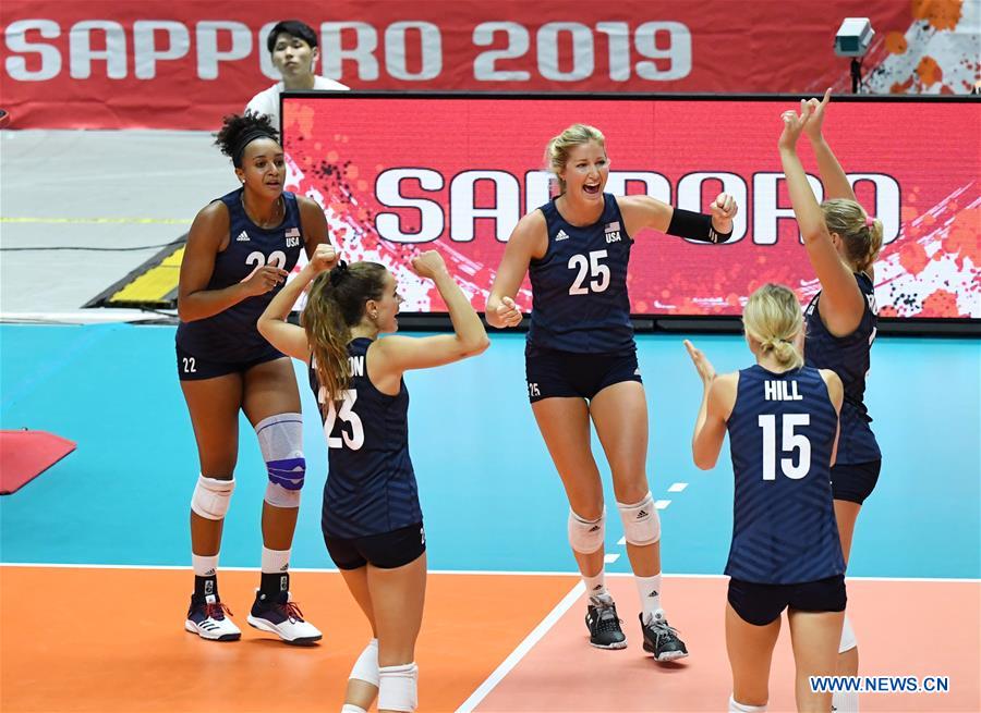 (SP)JAPAN-SAPPORO-VOLLEYBALL-WOMEN'S WORLD CUP-JPN VS USA