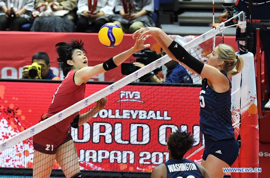 (SP)JAPAN-SAPPORO-VOLLEYBALL-WOMEN'S WORLD CUP-JPN VS USA