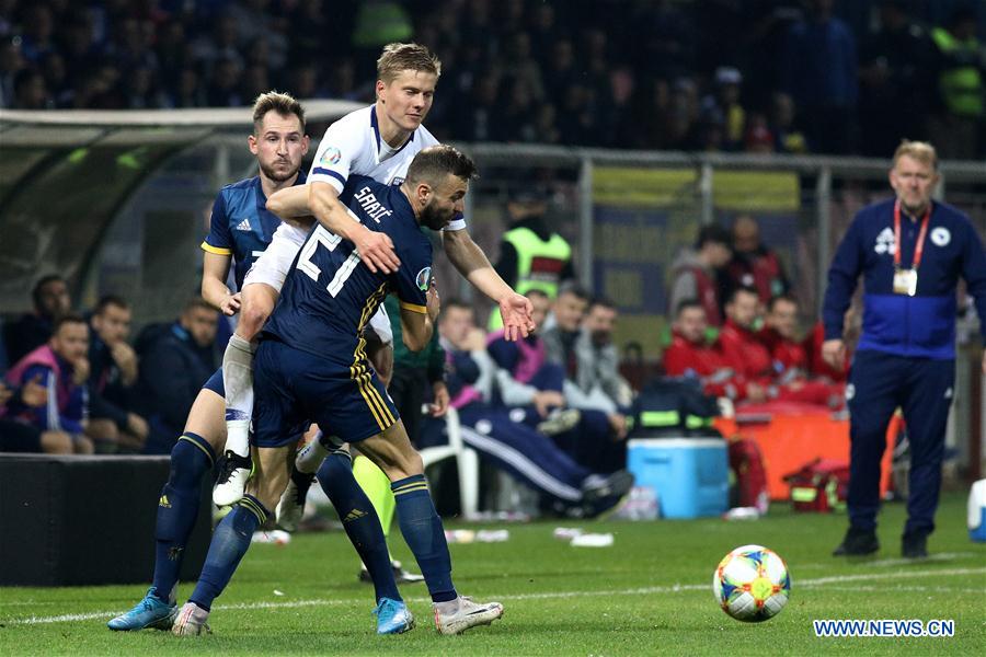 (SP)BOSNIA AND HERZEGOVINA-ZENICA-SOCCER-EURO 2020 QUALIFIER-BIH VS FINLAND