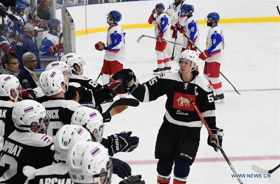 (SP)CHINA-SANYA-ICE HOCKEY-OLYMPIC QUALIFICATION-PRELIMINARY ROUND